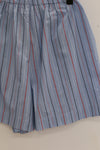 BASERANGE elastic waist striped shorts BAS-SHOLE-PO-SU25-TW MATRIX STRIPE